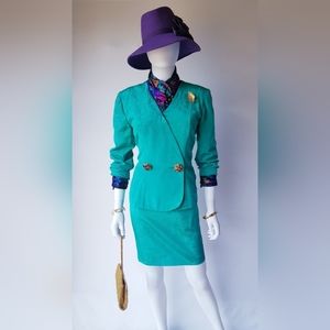 Leslie Fay Emerald Vintage Suit 💎💎💎